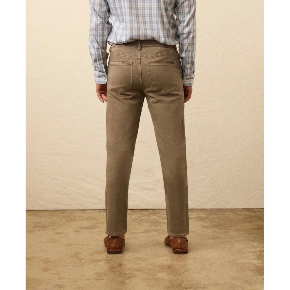 Faherty Stretch Terry 5 Pocket Pants 34x32 Driftwood EUC